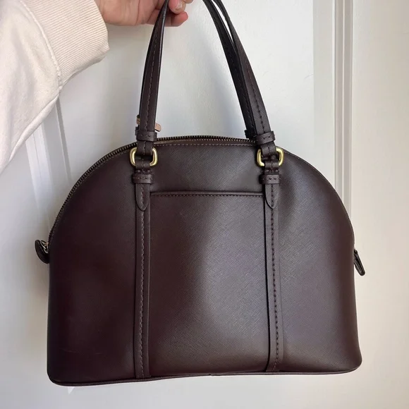 Coach Dark Brown Leather Satchel - Picture 2 of 6
